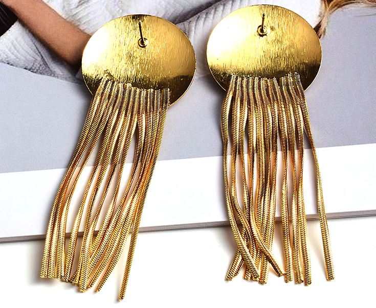 Gold Tassel Earrings