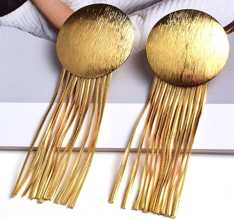 Gold Tassel Earrings