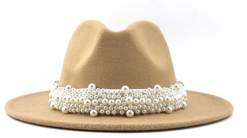 Clutch Your Pearls Fedora Hat (RED ONLY)