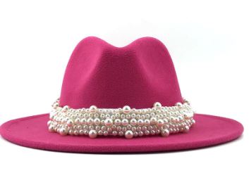 Clutch Your Pearls Fedora Hat (RED ONLY)