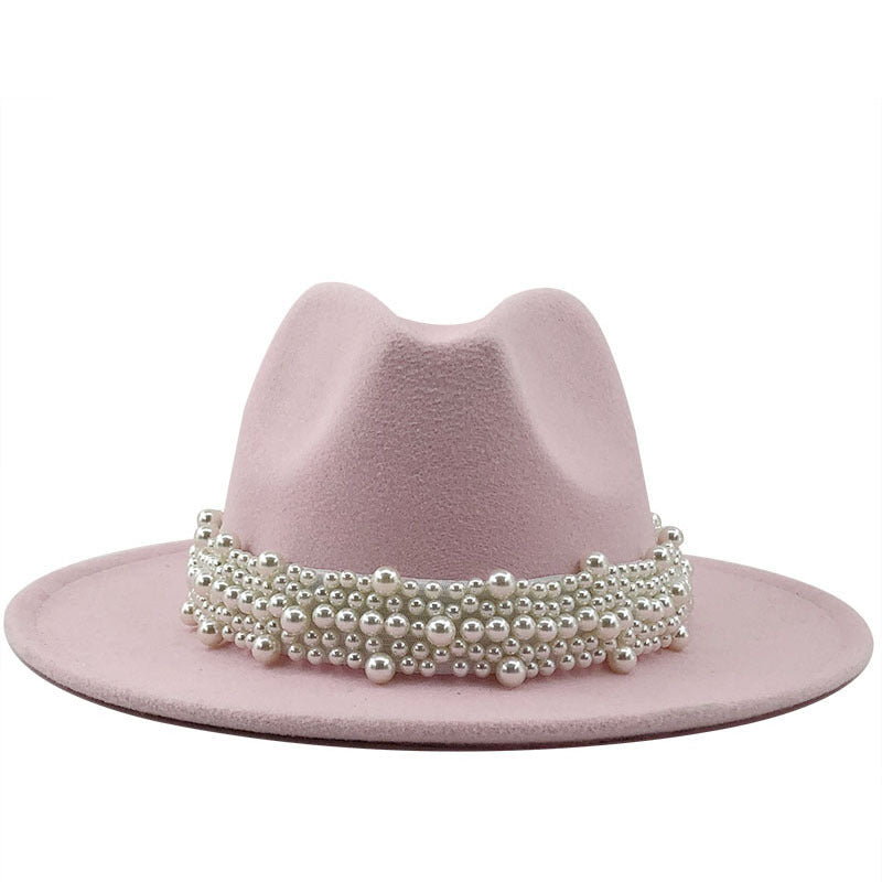 Clutch Your Pearls Fedora Hat (RED ONLY)