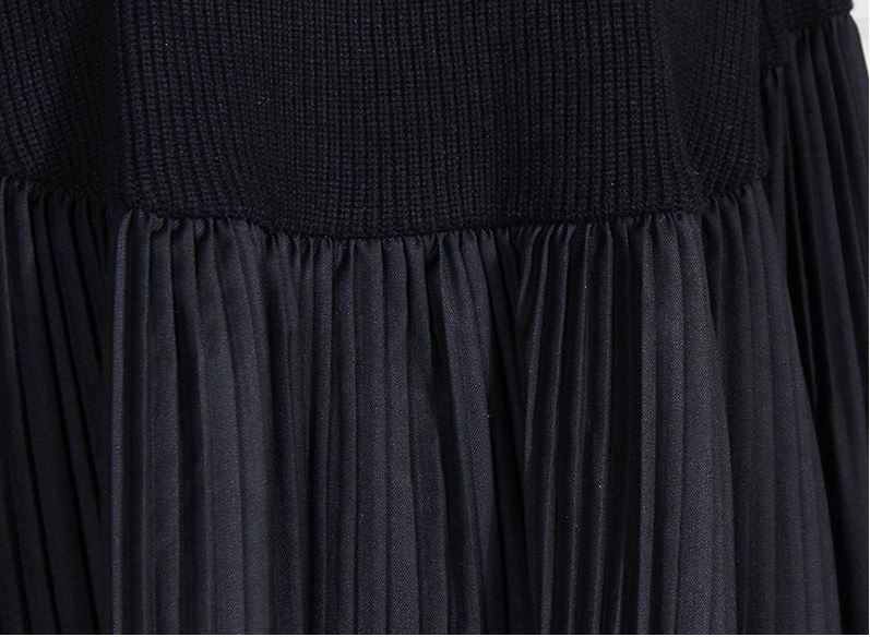 Pleated Turtleneck Sweater