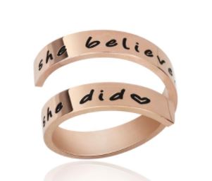 She Believed Ring (2 colors)