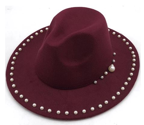 Scattered Pearls Fedora Hat (Royal Blue ONLY)